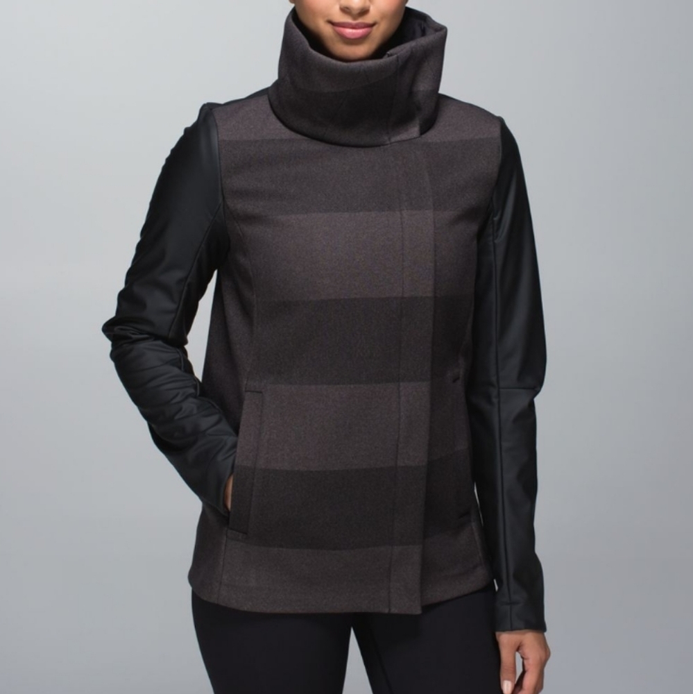Lululemon Brisky Biker Quilted Jacket Stripe 6